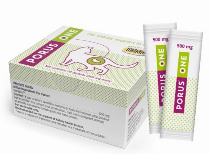 Porus One for Kidney Support in Cats, 500mg, 30 ct