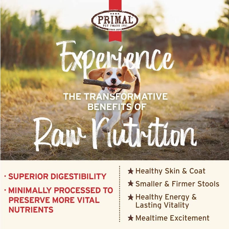 PRIMAL Frozen Raw Patties Turkey & Sardine Recipe for Dogs