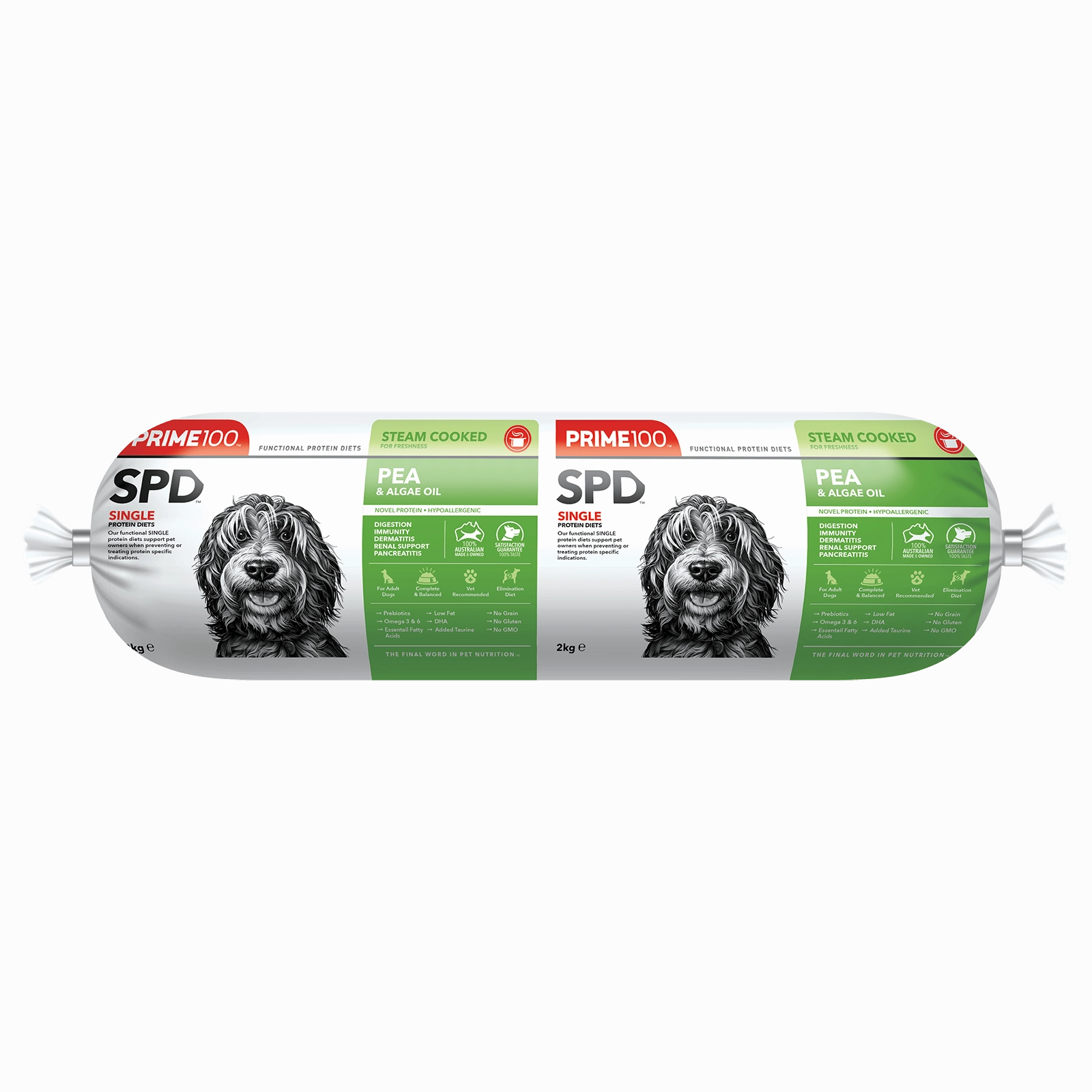 Prime100 Dog Food Roll A/F 200V Pea & Algae Oil
