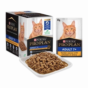 Pro Plan Chicken In Gravy Adult 7  Pouch Cat Food 85g x 12