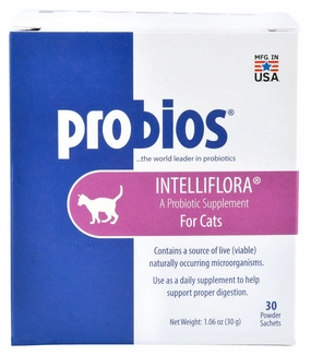 Probios Intelliflora Probiotic Supplement For Cats, 30 Pack