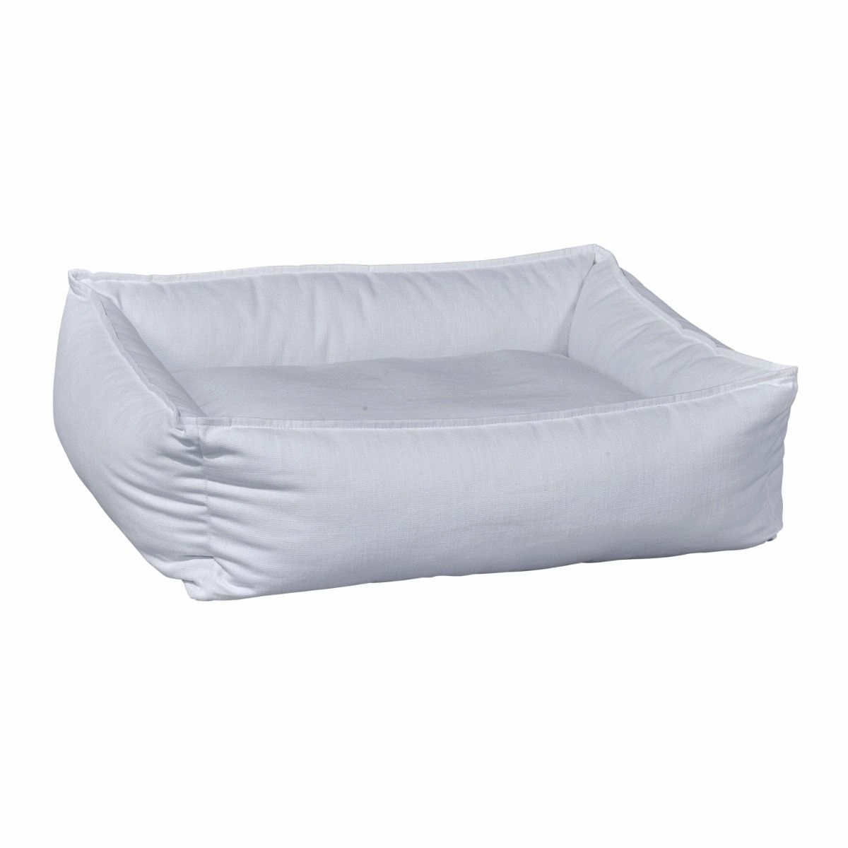 Pure White Linen Blend B Lounge Dog Bed