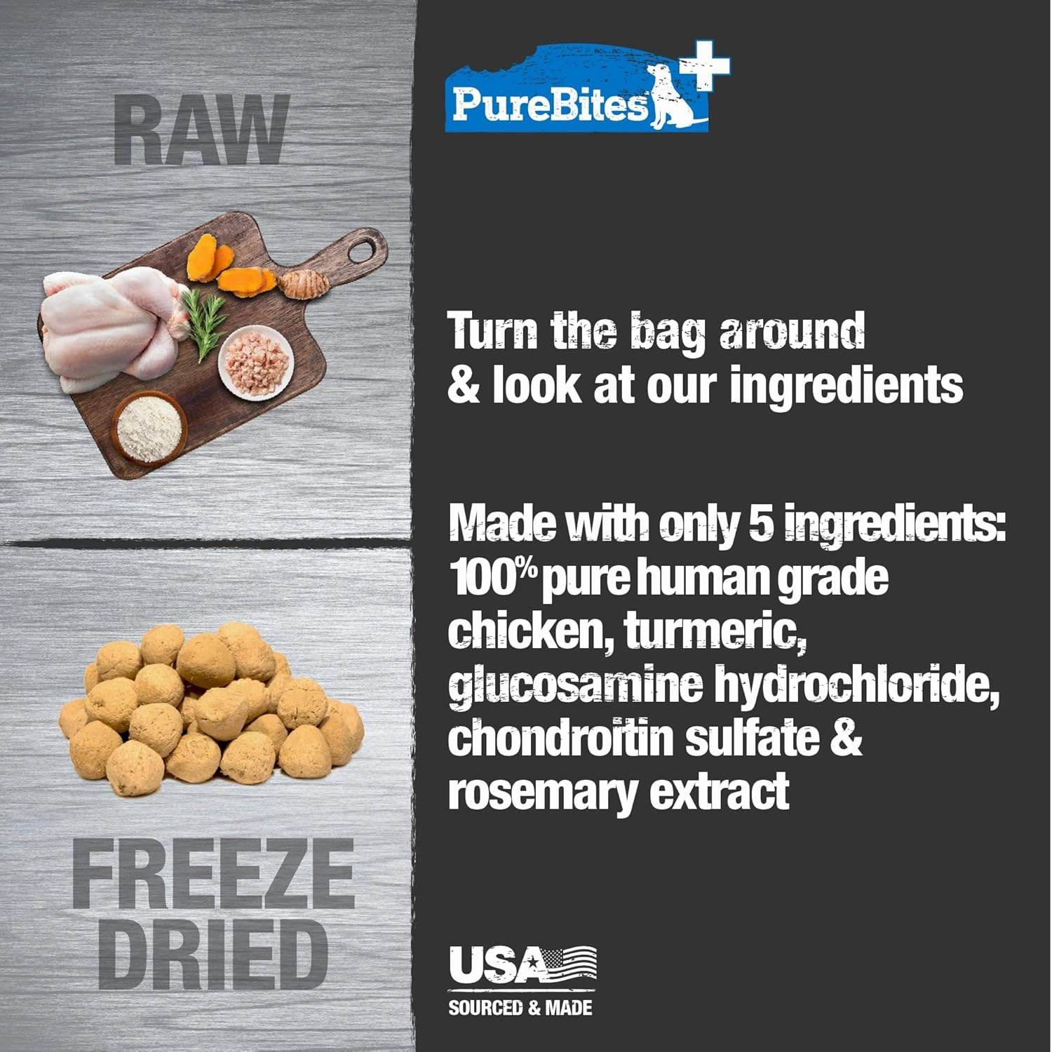 PureBites Functional Freeze Dried Dog Treats - Hip & Joint 85g