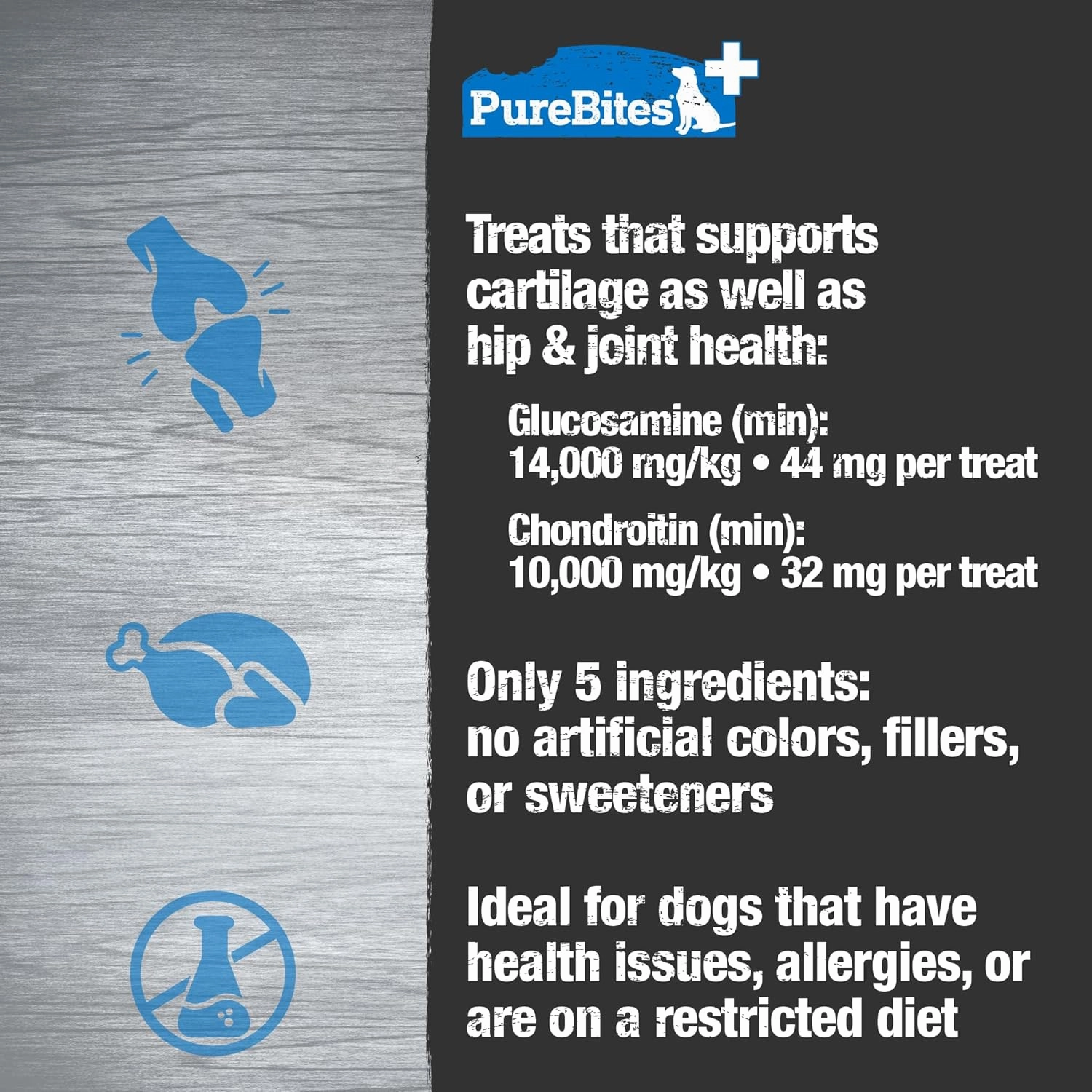 PureBites Functional Freeze Dried Dog Treats - Hip & Joint 85g
