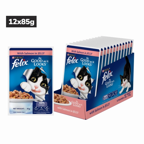 Purina Felix Salmon with Jelly Adult Complete and Balanced Cat Wet Food