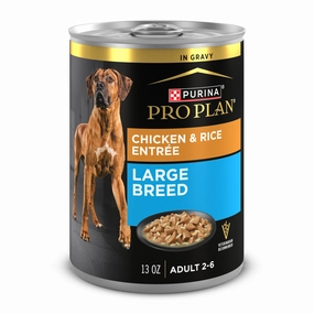 Purina Pro Plan Gravy Wet Dog Food for Large Dogs, Large Breed, Chicken and Rice Entre