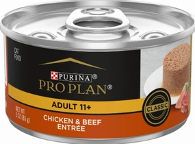 Purina Pro Plan Senior Cat 11   Chicken & Beef Entree Canned Cat Food