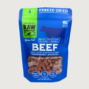 RAW DYNAMIC Freeze-Dried Raw Grass Fed Beef Recipe for Dogs