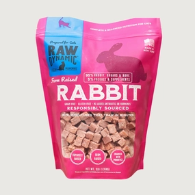 RAW DYNAMIC Frozen Raw Farm Raised Rabbit Recipe for Cats