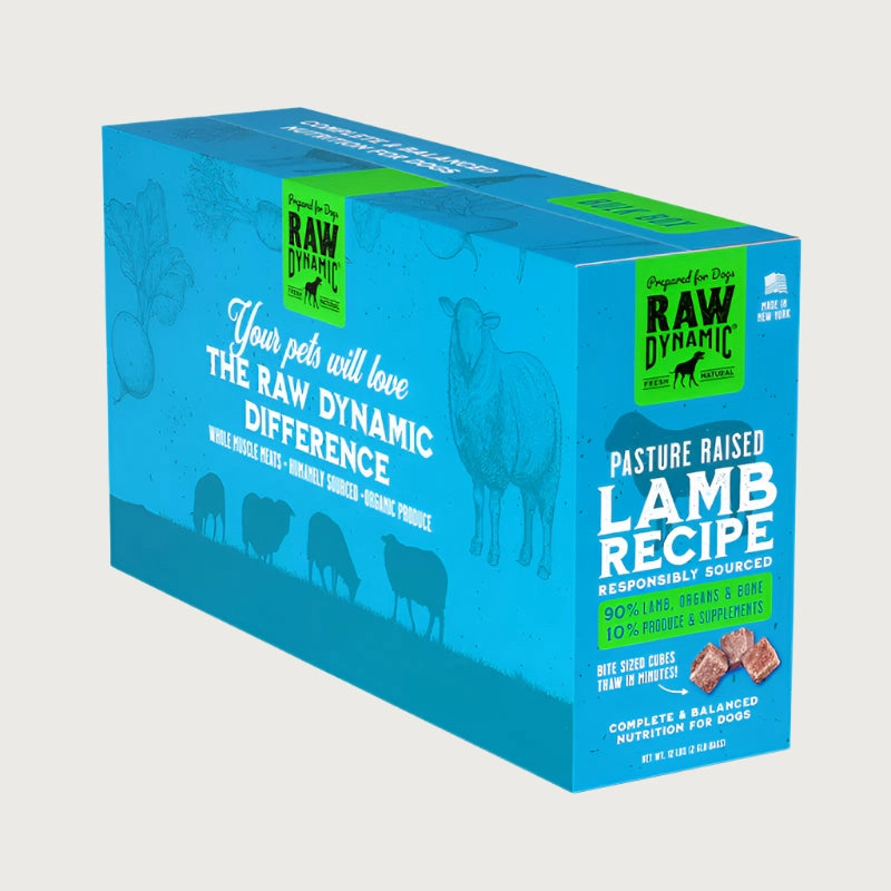 RAW DYNAMIC Frozen Raw Pasture Raised Lamb Recipe for Dogs