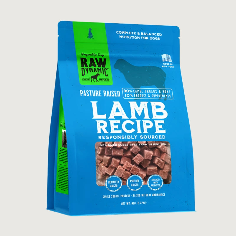 RAW DYNAMIC Frozen Raw Pasture Raised Lamb Recipe for Dogs