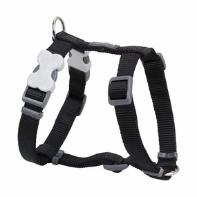 Red Dingo Dog Plain Harness Black S 12mm