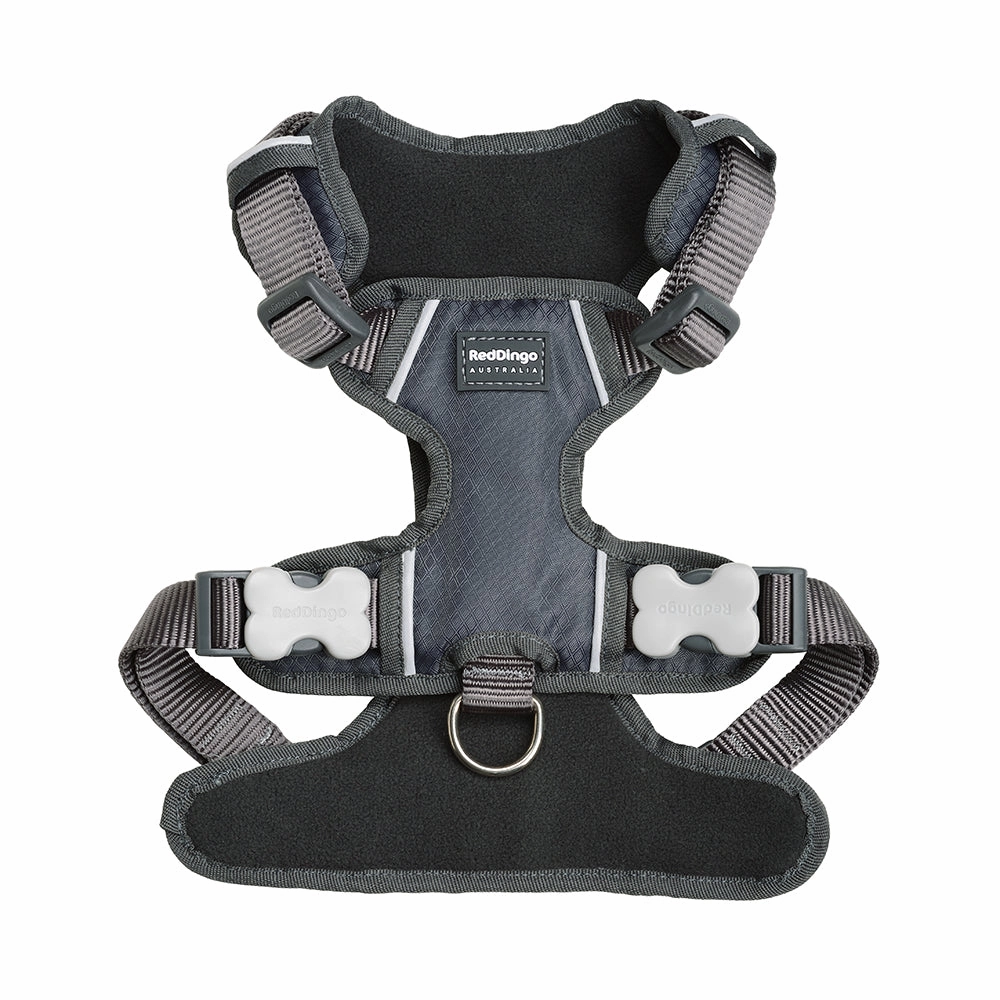 Red Dingo Padded Harness Grey M