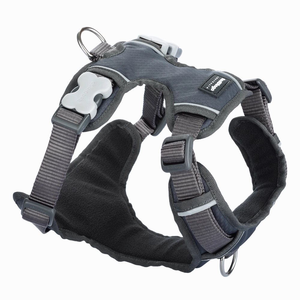 Red Dingo Padded Harness Grey M