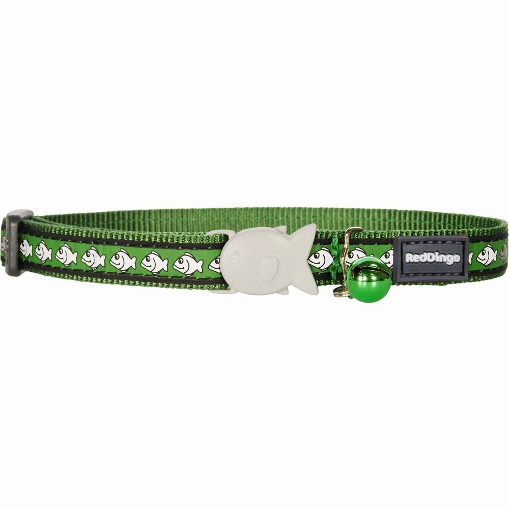 Red Dingo Reflective Fish Cat Collar