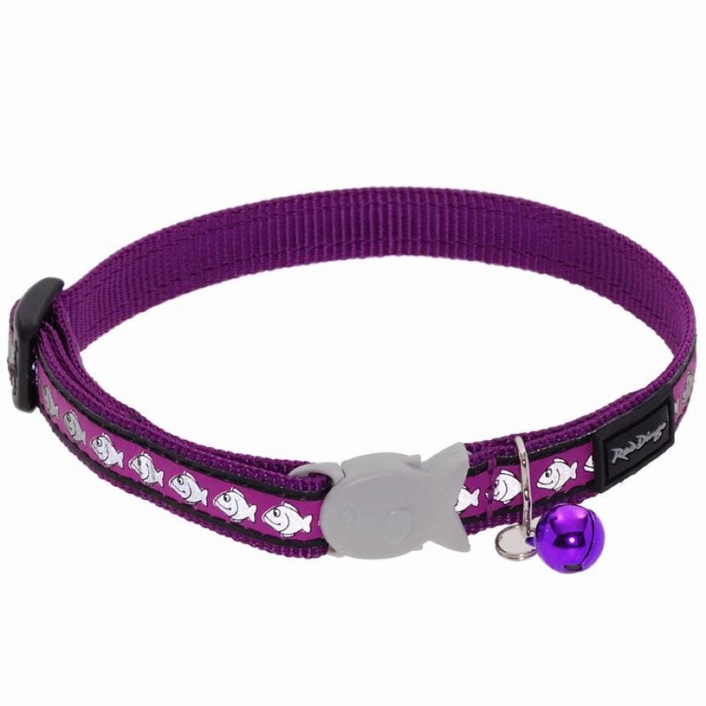 Red Dingo Reflective Fish Cat Collar