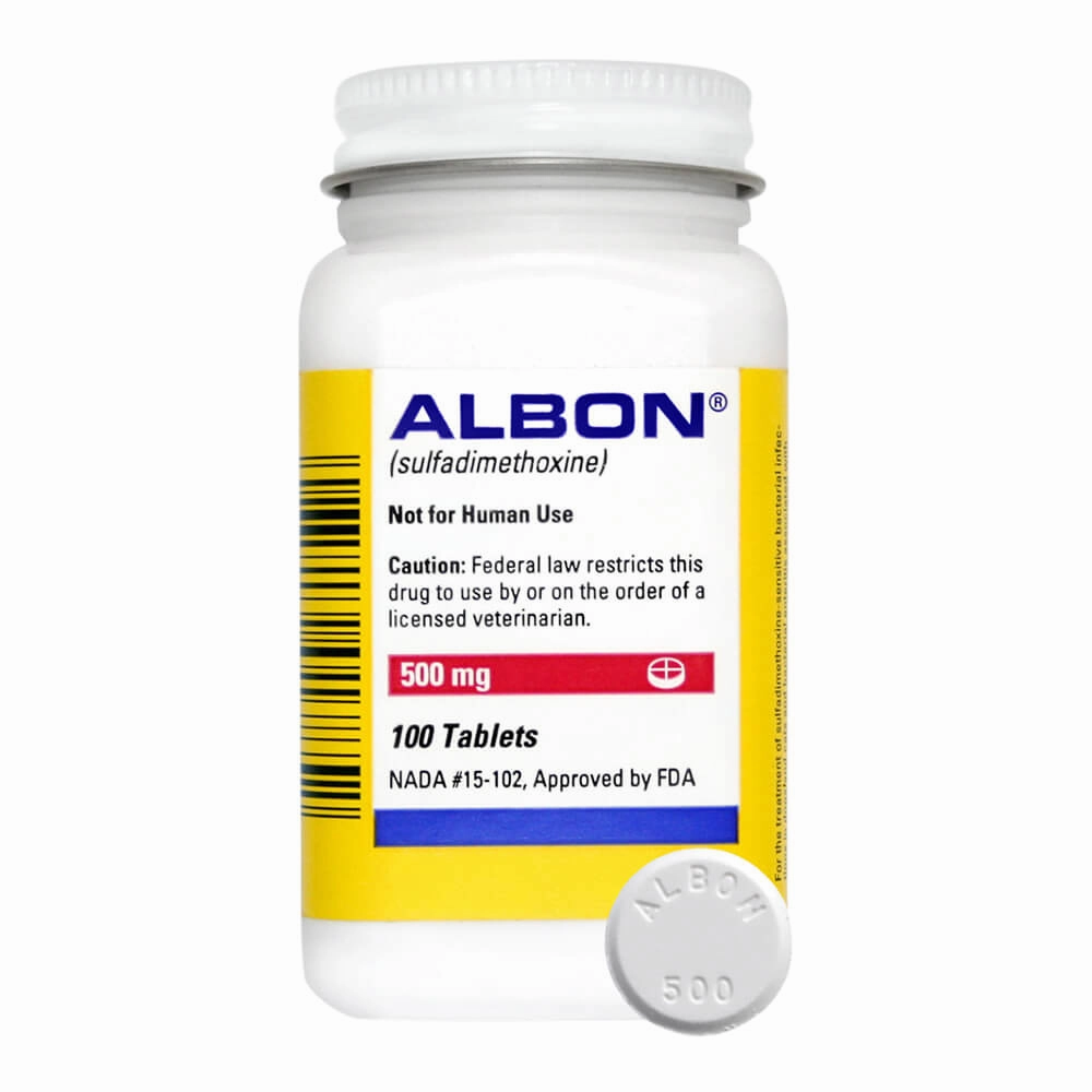 Rx Albon (sulfadimethoxine) Tablets for Dogs & Cats