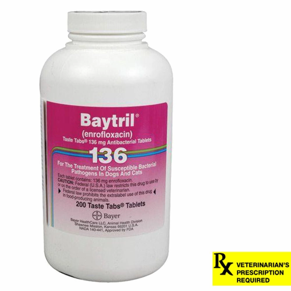 Rx Baytril for Dogs and Cats (Tablets)