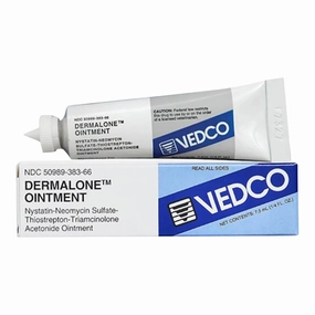 Rx Dermalone (nystatin-neomycin sulfate-thiostrepton-triamcinolone acetonide) Ointment for Cats & Dogs