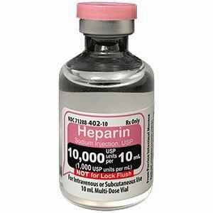 Rx Heparin Injection for Dogs, Cats, & Horses