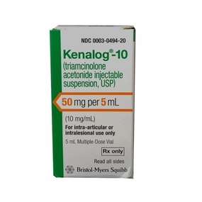 Rx Kenalog-10 (triamcinolone acetonide injectable suspension) Injection for Dogs & Cats, 10mg/ml x 5ml Vial
