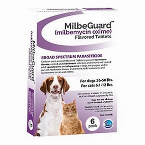 Rx MilbeGuard (milbemycin oxime) Broad Spectrum Parasiticide for Dogs & Cats