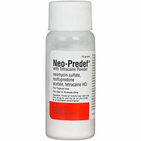 Rx Neo-Predef with Tetracaine Topical Powder for Horses, Dogs, & Cats, 15 gram