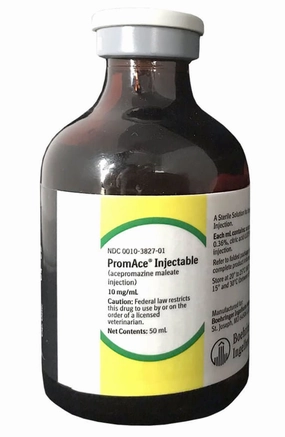 Rx PromAce (acepromazine maleate) Injection, 50mL bottle for Dogs, Cats & Horses