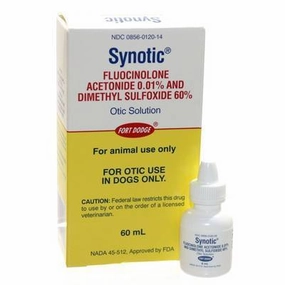 Rx Synotic (fluocinolone acetonide & dimethyl sulfoxide) Otic Solution for Dogs & Cats