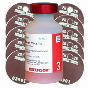 Rx Vanguard Rabies Vaccine, 3 Year, 10 Dose, With Tags