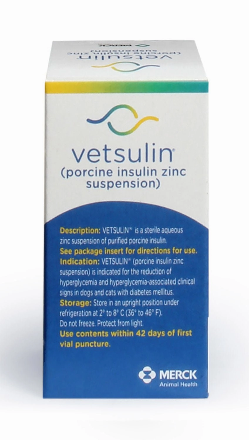 Rx Vetsulin (porcine insulin zinc suspension) for Dogs & Cats, 40 units/mL Injectable, 10 mL