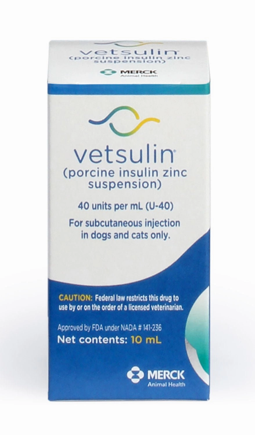Rx Vetsulin (porcine insulin zinc suspension) for Dogs & Cats, 40 units/mL Injectable, 10 mL