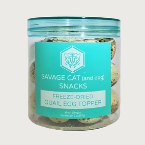 SAVAGE CAT Freeze-Dried Quail Egg Topper for Cats & Dogs