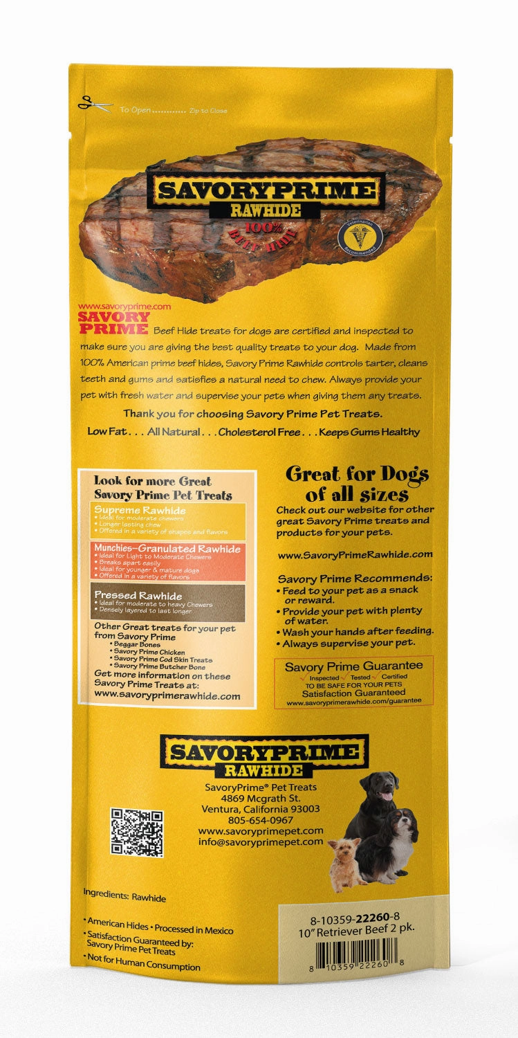 Savory Prime 10 AMERICAN Retriever Roll Beef for Dogs - 2 pk
