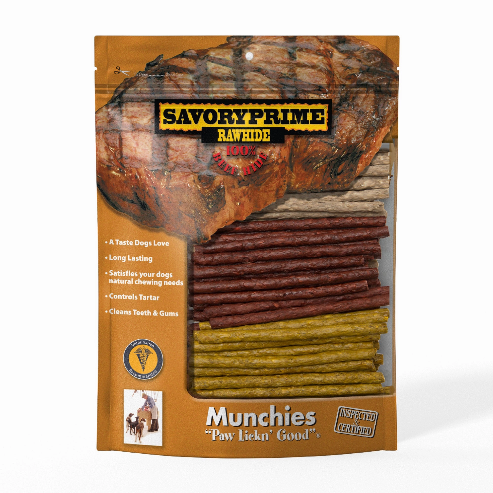 Savory Prime 5" Chicken, Beef, and Natural Munchies Sticks for Dogs - 100 pk