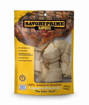 Savory Prime 6-7 Medium Bone White for Dogs - 6 pk