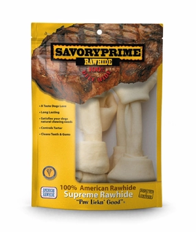 Savory Prime 8-9 Large Bone White for Dogs - 4 pk