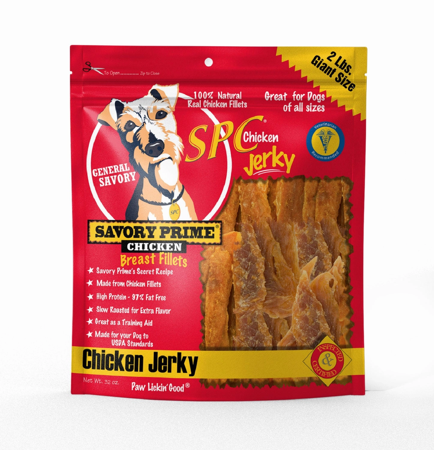 Savory Prime Natural Chicken Jerky Dog Treat 32oz