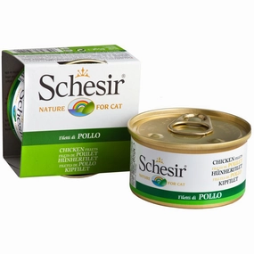 Schesir Chicken Fillets in Jelly Adult Canned Cat Food 85g