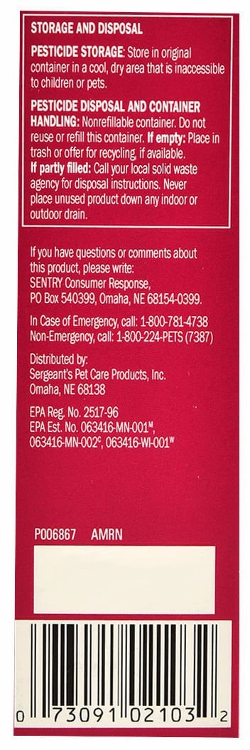 Sentry Earmite Free Ear Miticide for Cats