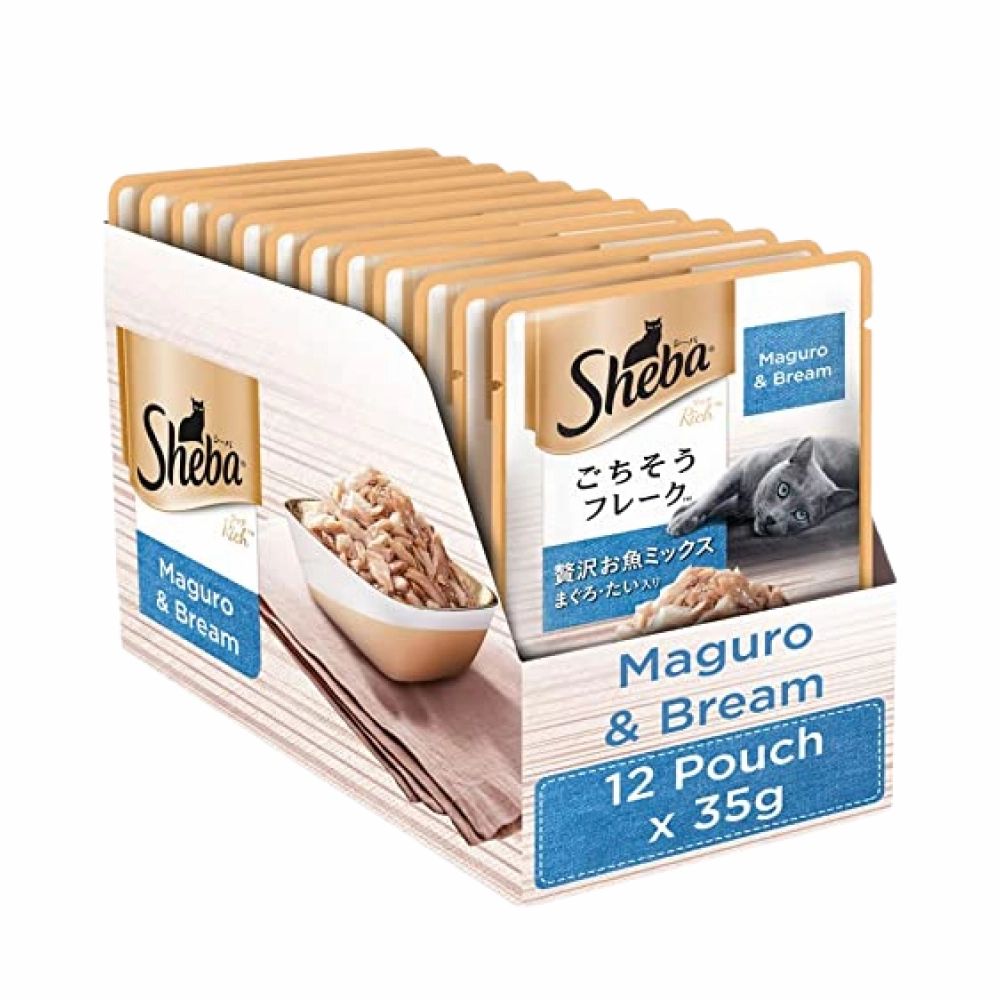 Sheba Maguro & Bream Fish Mix Premium Cat Wet Food Combo and Chicken Flavour Irresistible All Life Stage Cat Dry Food
