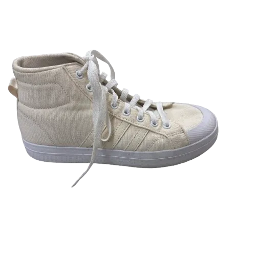 Chaussures de sport Adidas en crème, Taille : 8.5