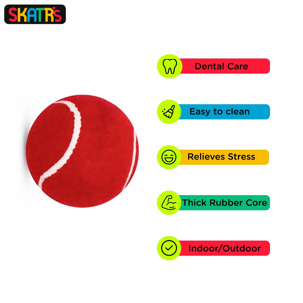 Skatrs Tennis Ball for Dogs and Sandal Shaped Durable Rope Chew Toy for Dogs & Cats Combo