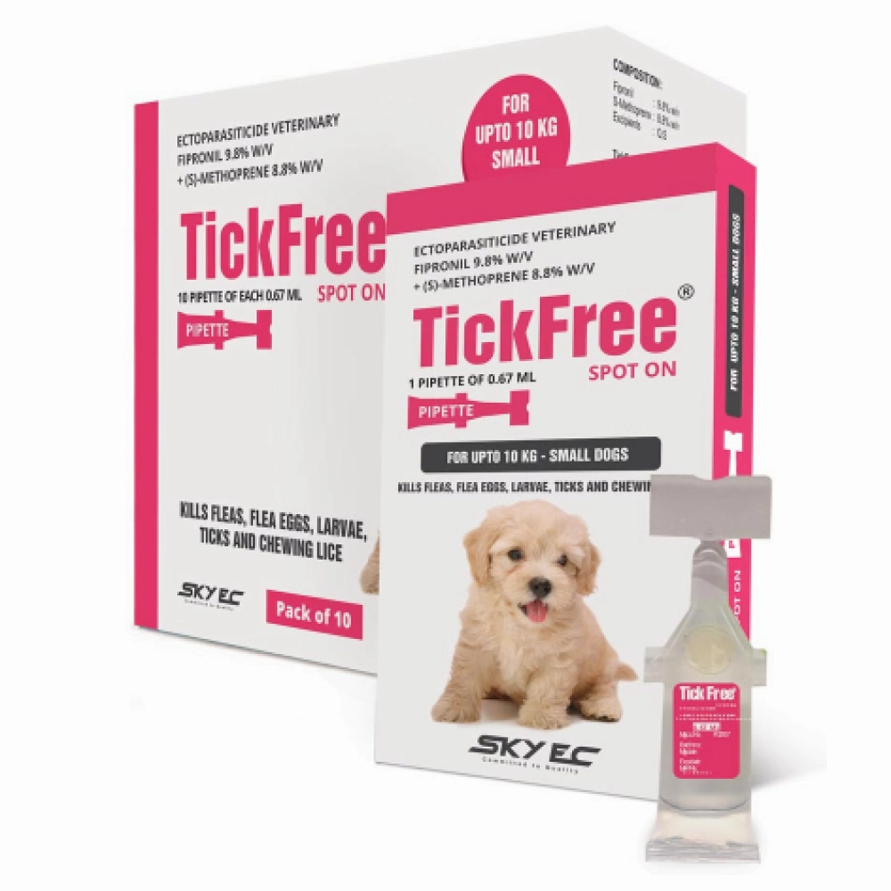 Skyec Tick Free (Fipronil) Tick and Flea Control Spot On for Dogs