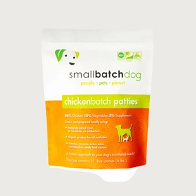 SMALLBATCH Frozen Raw Chicken Batch Patties for Dogs