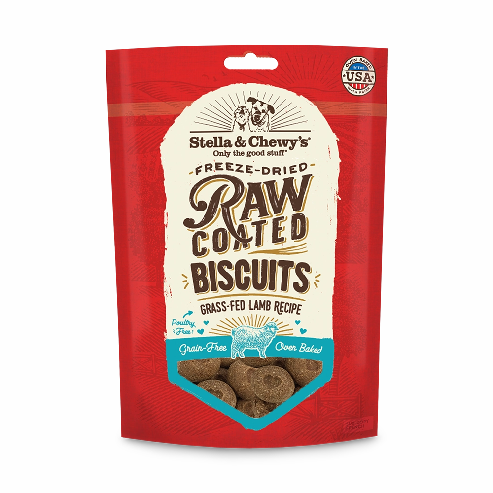 Stella & Chewy's Dog Raw Coated Biscuits - Grass-Fed Lamb 255g