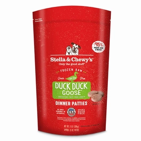STELLA & CHEWY'S Frozen Raw Duck Duck Goose Dinner Patties for Dogs