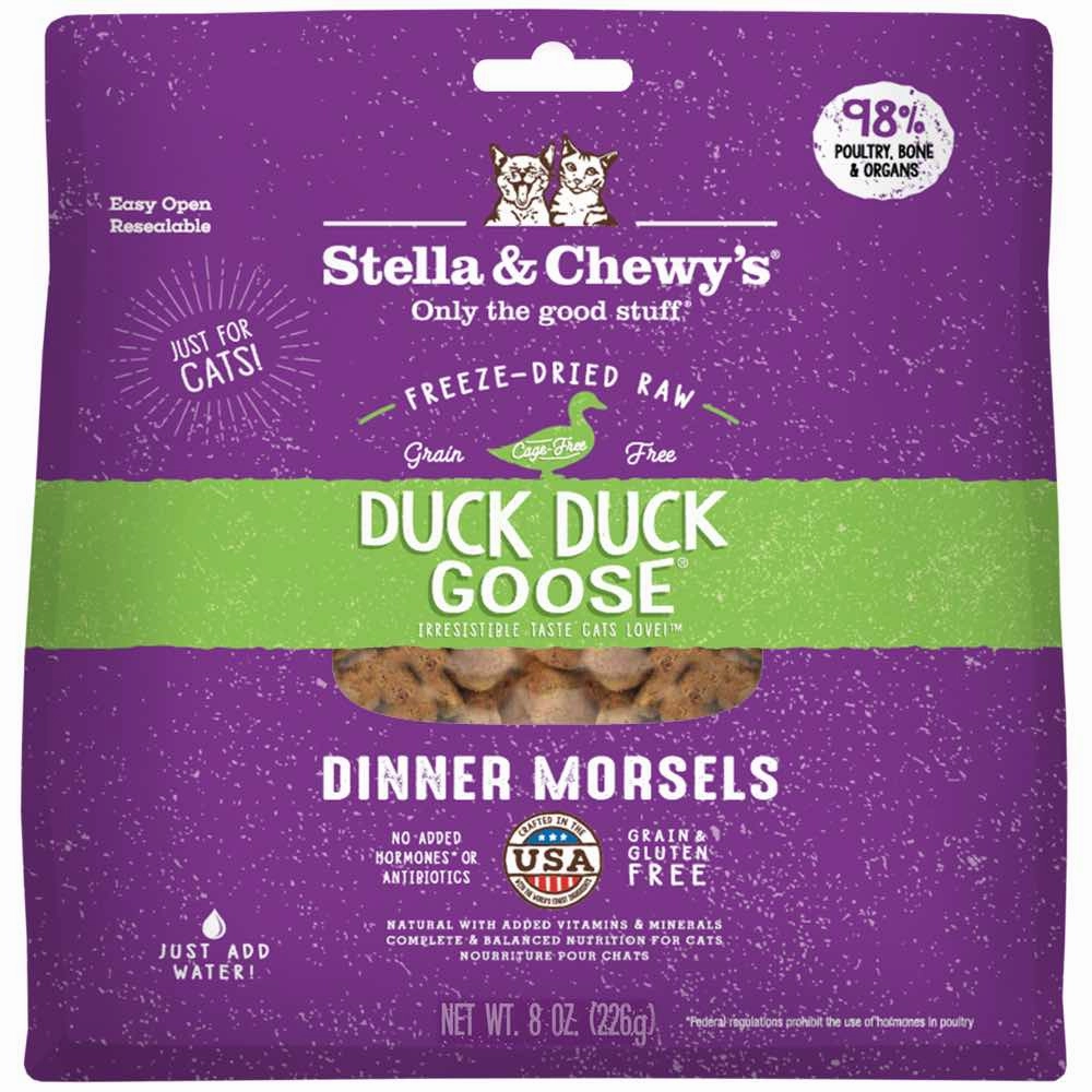 Stella & Chewys Duck Duck Goose Dinner Morsels Freeze-Dried Cat Food