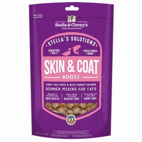 Stella & Chewys Stella Solutions Skin & Coat Boost Duck & Salmon Freeze-Dried Cat Food 7.5oz
