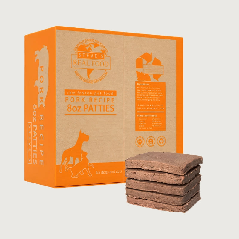 STEVE'S REAL FOOD Frozen Raw Pork Recipe for Dogs and Cats